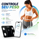 Balança Bioimpedância Imc Digital Aplicativo Bluetooth 180kg