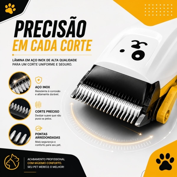 Máquina De Tosa Bmax Profissional Sem Fio Silenciosa