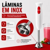 Mixer Misturador Elétrico Branco Bak 300w Com 600ml 110v