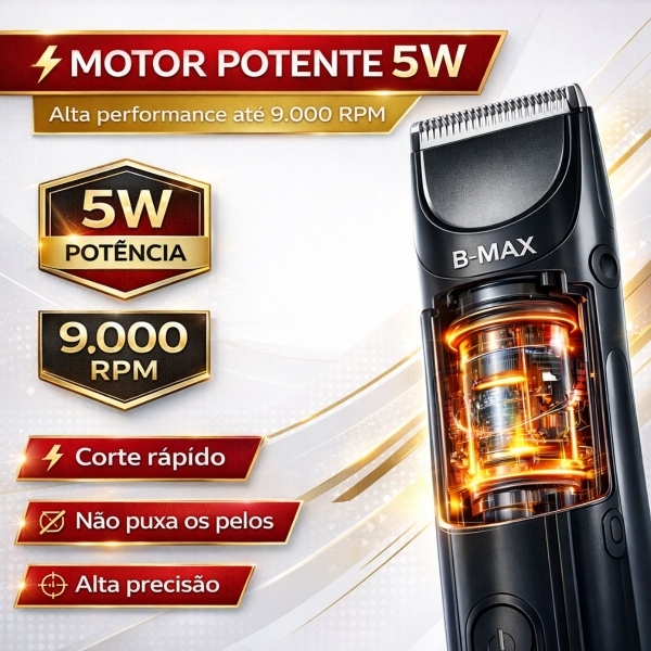 Kit Depilador Corporal Masculino Cerâmica 5W Aparador Nasal