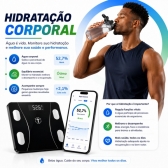 Balança Bioimpedância Imc Digital Aplicativo Bluetooth 180kg