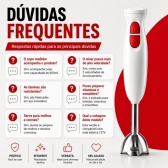 Mixer Misturador Elétrico Branco Bak 300w Com 600ml 110v