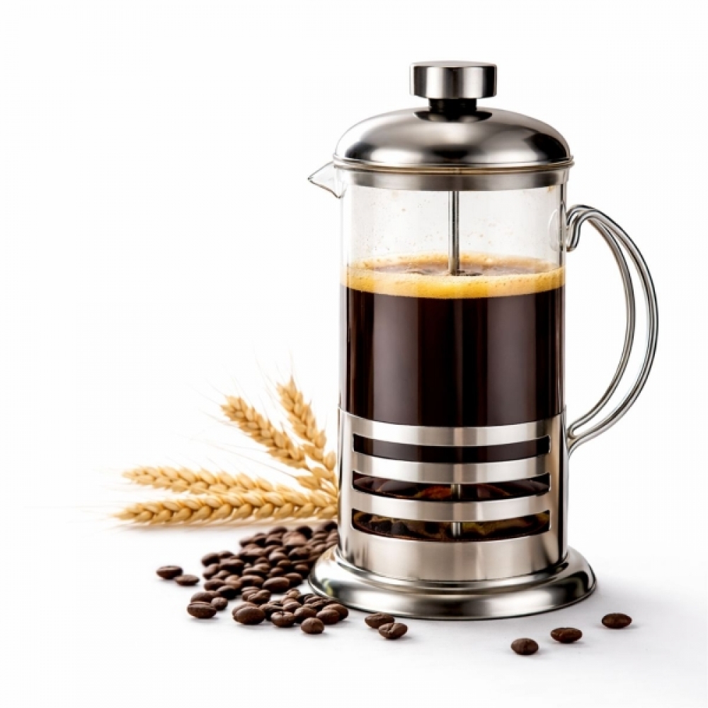 Prensa Francesa Café 350ml Vidro Aço Inox Para Chá