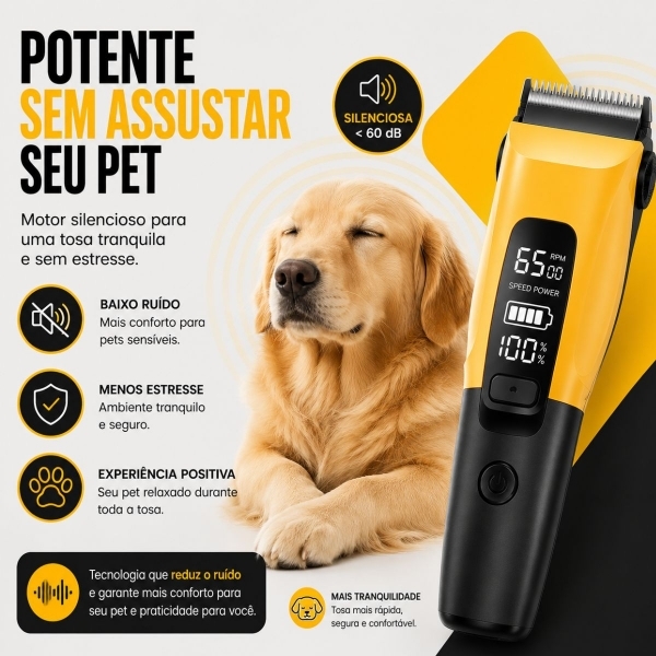 Kit Máquina de Tosa B-MAX + Luva Removedora de Pelos PETS