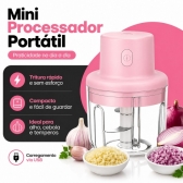 Mini Processador Moedor De Alimentos 250ml 3 Lâminas Usb