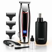 Máquina Cabelo Acabamento Profissional Aparador Pelos Nasal Prateado