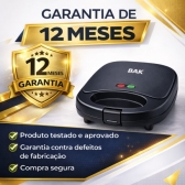 Sanduicheira Elétrica Bak 750w Fast Grill - 110v