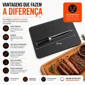 Kit Faca Serrilhada 24cm Inox Profissional Com Balanca Digital 10kg