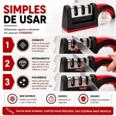 Kit Balança de Cozinha 10kg e Amolador de Facas Profissional