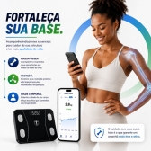 Balança Bioimpedância Imc Digital Aplicativo Bluetooth 180kg