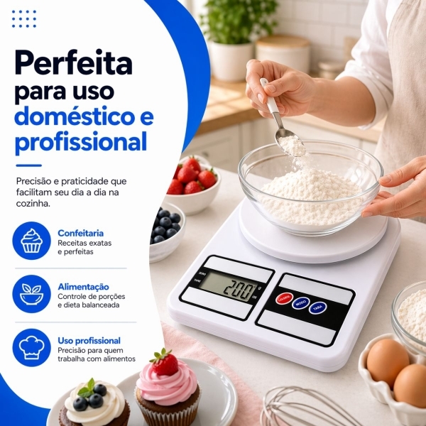 Balança De Cozinha Digital Balança Digital Doméstica Sf-400