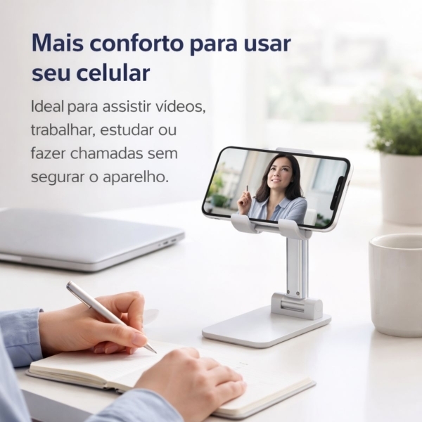 Suporte Mesa Ajustavel Celular Tablet Dobrável Universal