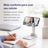 Suporte Mesa Ajustavel Celular Tablet Dobrável Universal