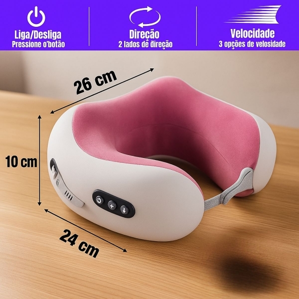 Kit Massageador pescoço e pés - Rosa