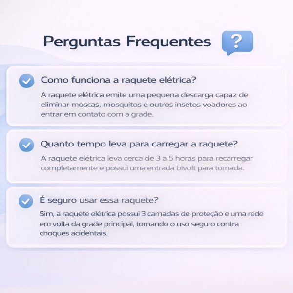 Raquete Elétrica Mata Mosquito Recarregável Bivolt Resistente