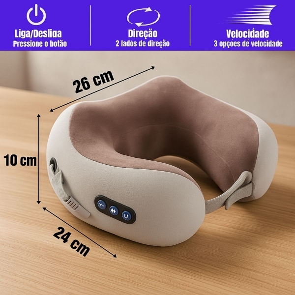Kit Massageador pescoço e pés - Marrom