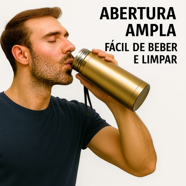 Garrafa Vacuum 800ml - Dourada