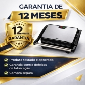 Grill Sanduicheira Press Gourmet Ceramic Inox  Preto 750W