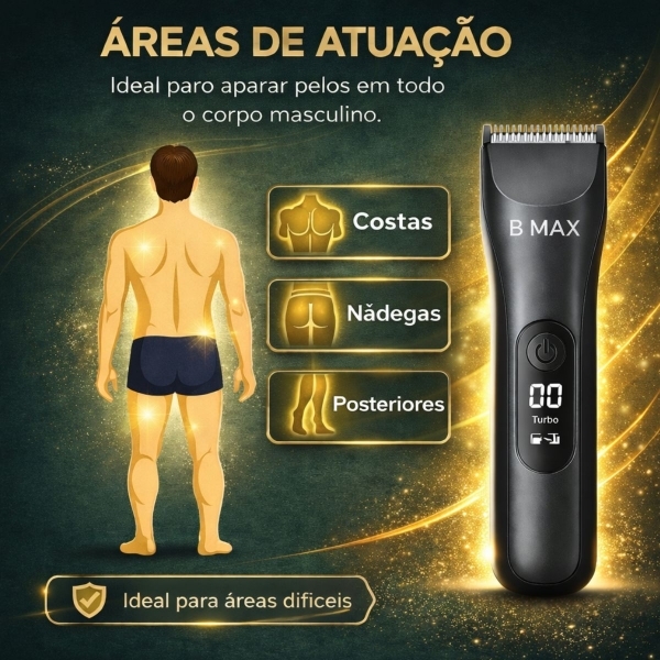 Kit Depilador Corporal Masculino Cerâmica 5W Aparador Nasal