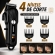 Kit Maquina Profissional Cortar Cabelo Acabamento Aparador Preto