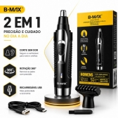 Máquina Aparador Pelos Elétrico Nariz Ouvido Sem Fio Bivolt