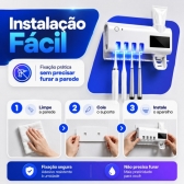 Porta Escova Esterilizador UV Dispenser Pasta Automático