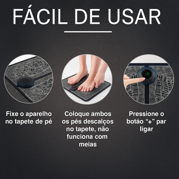 Kit Massageador pescoço e pés - Marrom