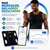 Balança Bioimpedância Imc Digital Aplicativo Bluetooth 180kg