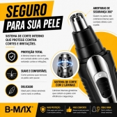 Máquina Aparador Pelos Elétrico Nariz Ouvido Sem Fio Bivolt