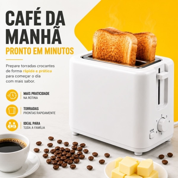 Torradeira Elétrica Tostadeira 5 Niveis De Tostagem 110v