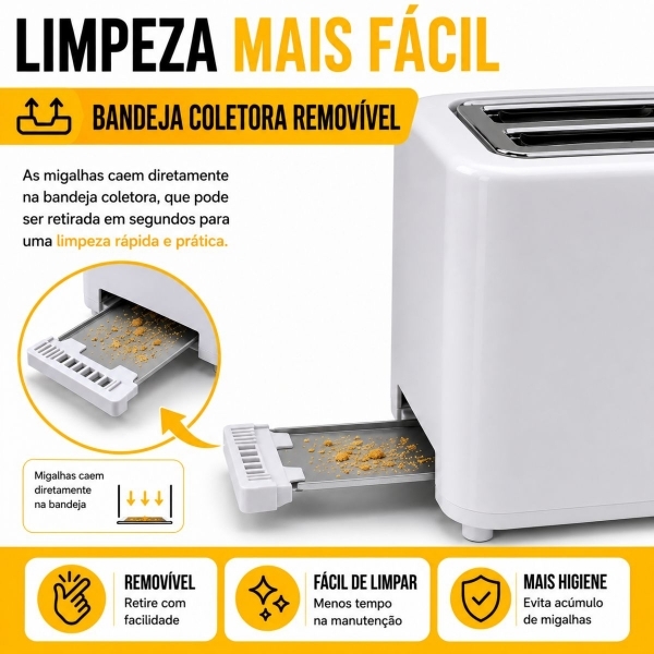 Torradeira Elétrica Tostadeira 5 Niveis De Tostagem 110v