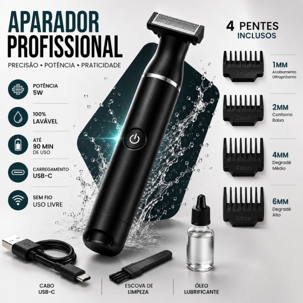 Aparador Pelos Íntimo Barbeador Depilador Corpo Prova D´agua