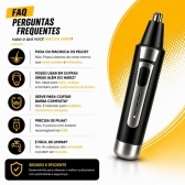Kit Shaver Elétrico + Aparador Nariz Recarregável USB Masculino