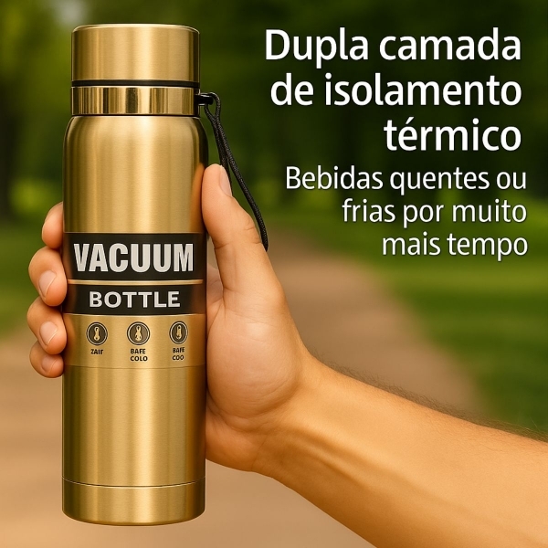 Garrafa Vacuum 800ml - Dourada