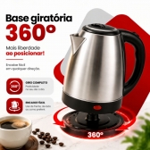 Chaleira Elétrica Inox 1,8 Litros Jarra Bule BAK Cor Prata