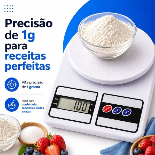 Kit Balança de Cozinha 10kg e Amolador de Facas Profissional