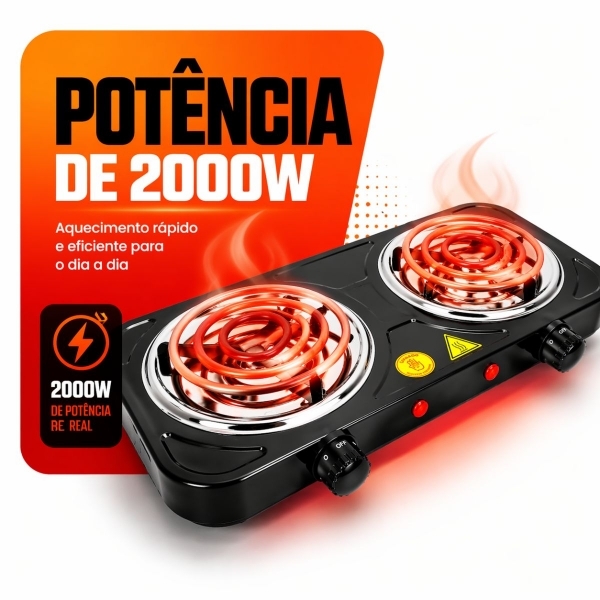 Fogão Eletrico 2 bocas