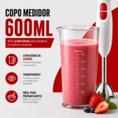 Mixer Misturador Elétrico Branco Bak 300w Com 600ml 110v