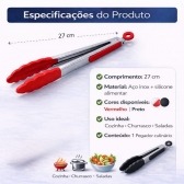 Grill Sanduicheira Press Gourmet Ceramic Inox  Preto 750W
