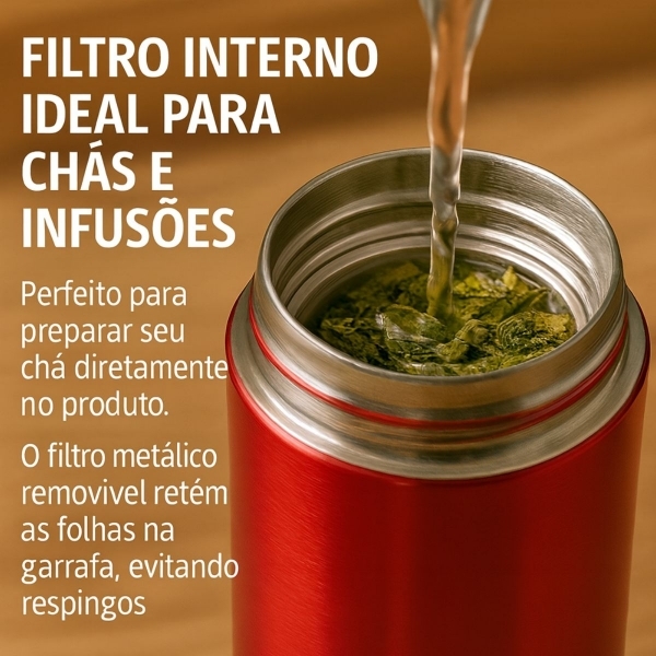 Garrafa Vacuum 800ml - Vermelho