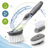 ESCOVA DE LIMPEZA 2 EM 1 DISPENSER DETERGENTE