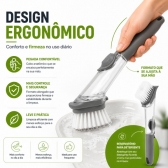 ESCOVA DE LIMPEZA 2 EM 1 DISPENSER DETERGENTE