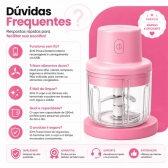 Mini Processador Moedor De Alimentos 250ml 3 Lâminas Usb