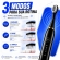 Escova Elétrica Sônica Recarregável USB IPX7 6 Modos + 4 Refis - Preto
