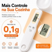 Colher Medida Balança Digital Eletrônica Cozinha Até 500g - Branca