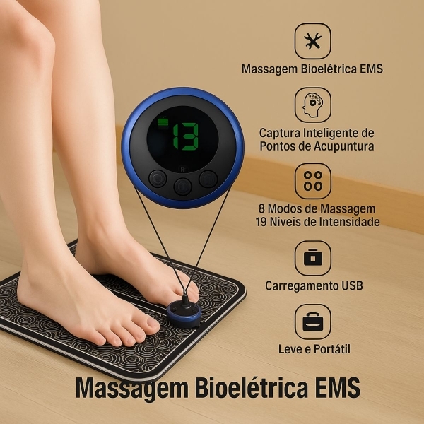 Kit Massageador pescoço e pés - Marrom