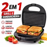 Sanduicheira Elétrica Bak 750w Fast Grill - 110v