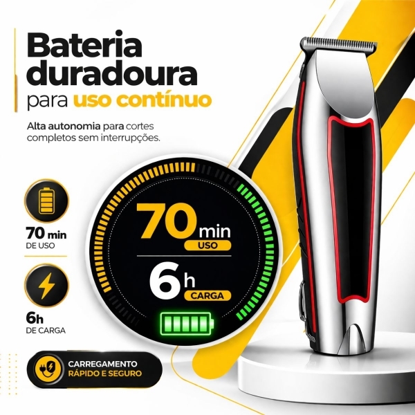 Máquina Cabelo Acabamento Profissional Aparador Pelos Nasal Prateado