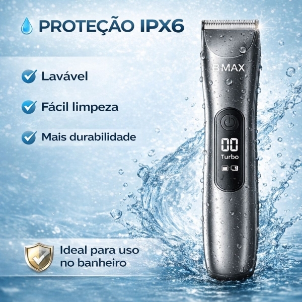 Kit Depilador Corporal Masculino Cerâmica 5W Aparador Nasal