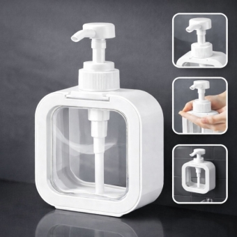 Dispenser Sabonete Líquido 300ml Quadrado Banheiro Cozinha